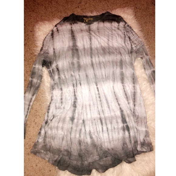 Grey/blue tie-dye mumu dress - Picture 1 of 3